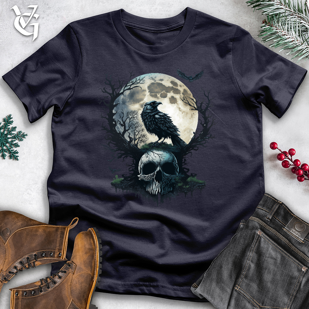 Viking Goods Graveyard Raven Cotton Tee Navy / L