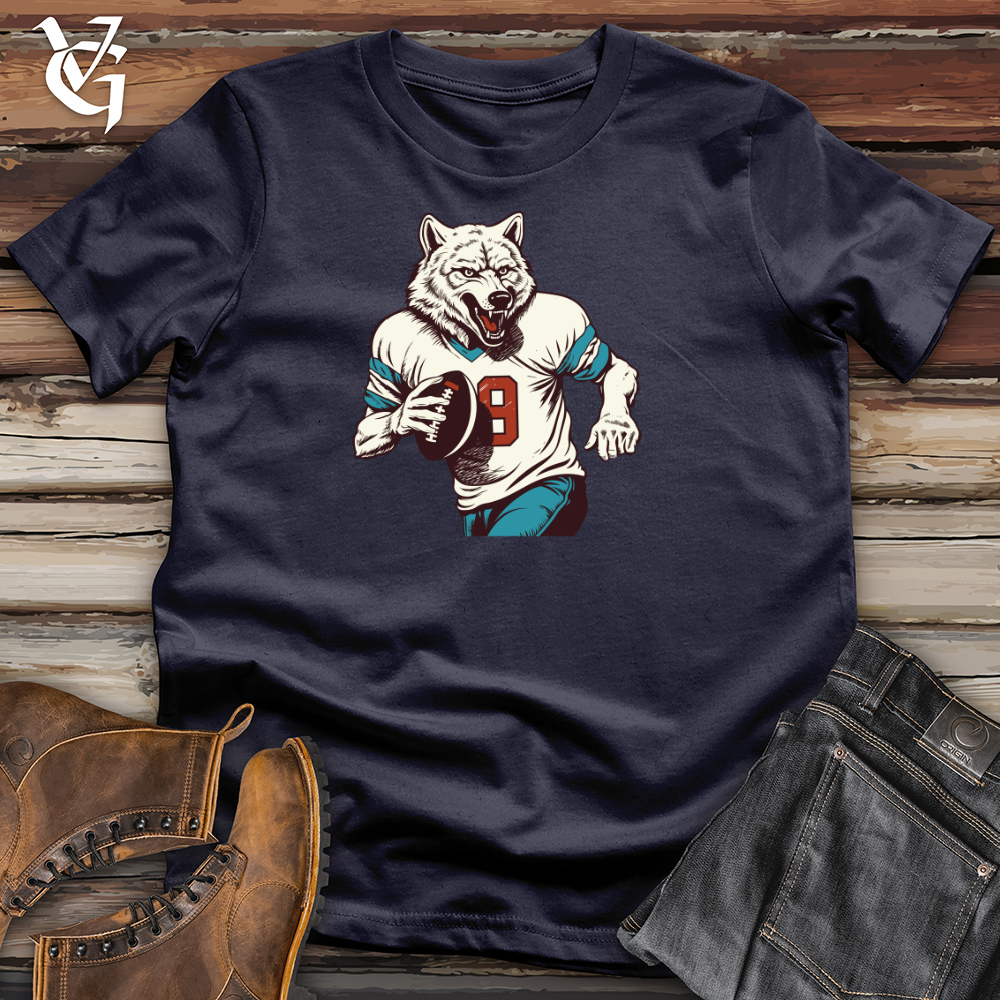 Viking Goods Gridiron Wolf Cotton Tee Navy / L
