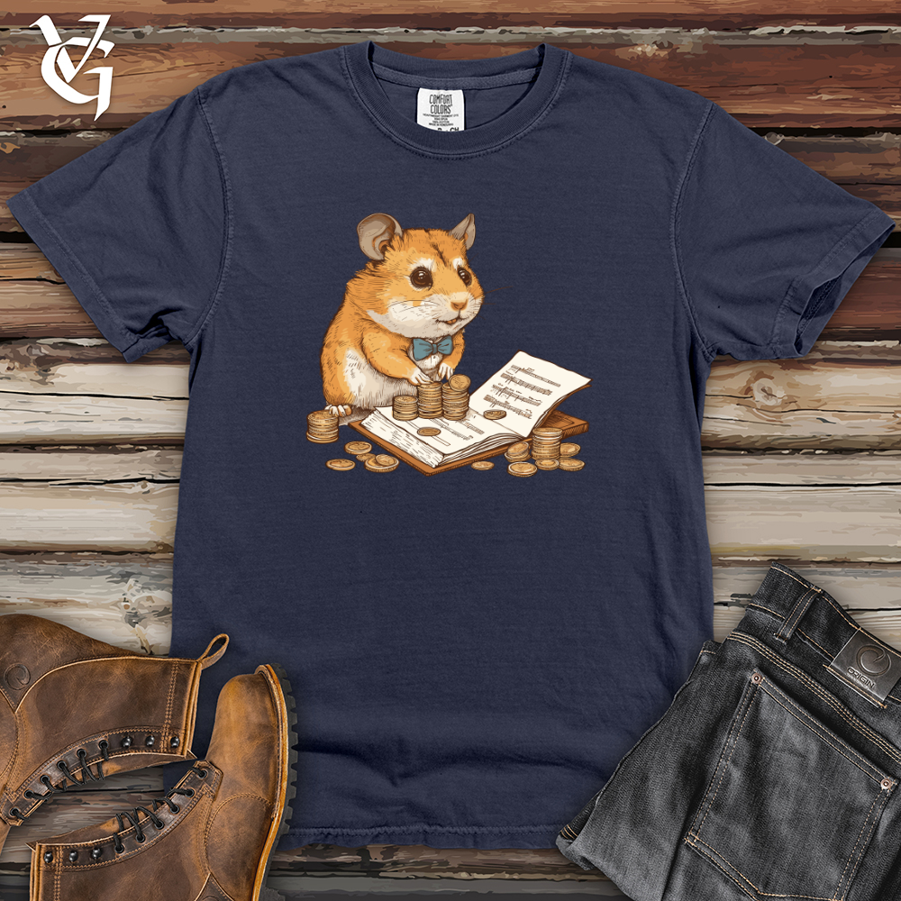 Viking Goods Hamster Finance Manager Heavy Cotton Comfort Colors Tee Navy / L