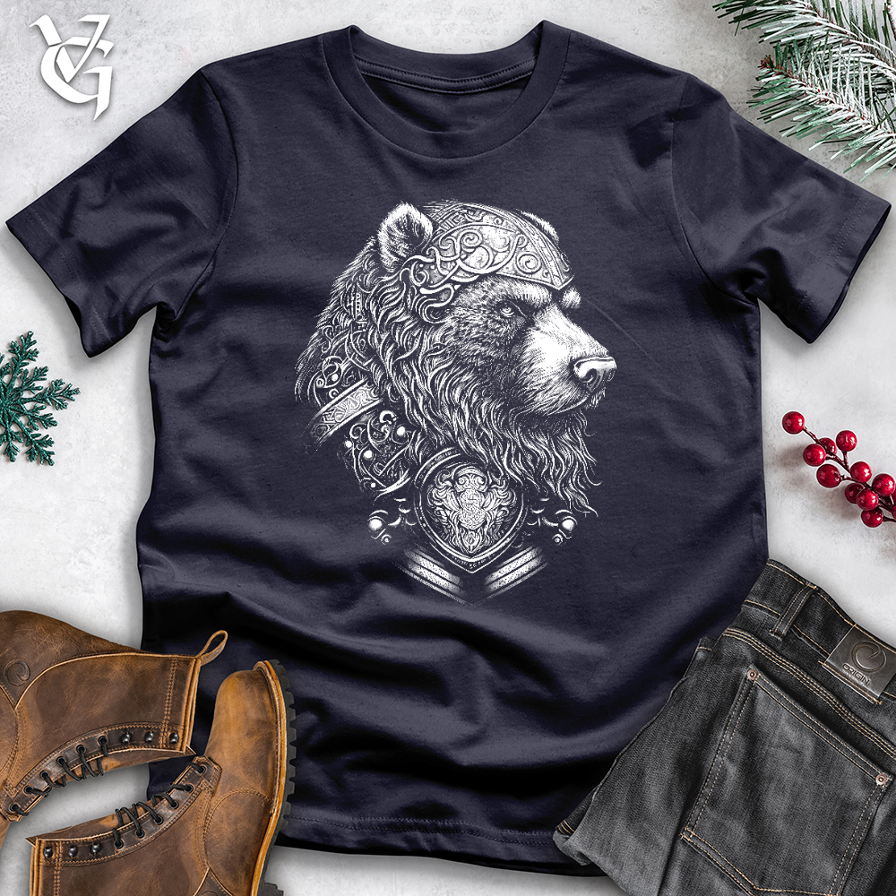 Viking Goods Handsome Celtic Bear Cotton Tee Navy / L