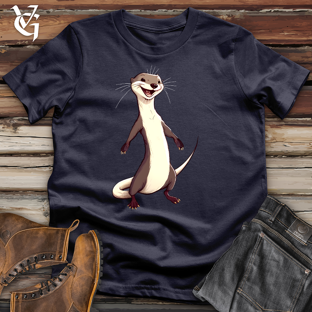 Viking Goods Happy Weasel Cotton Tee Navy / L