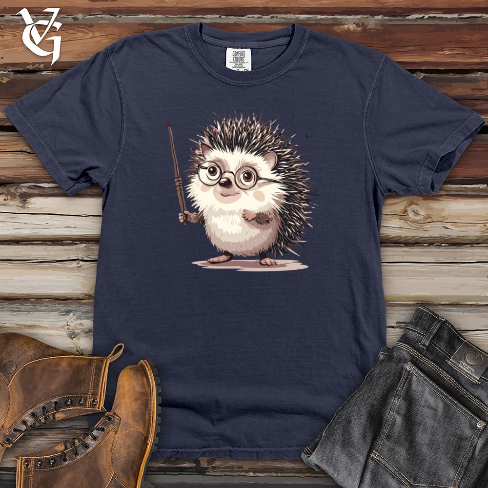Viking Goods Hedgehog Wizard Whimsy Heavy Cotton Comfort Colors Tee Navy / L