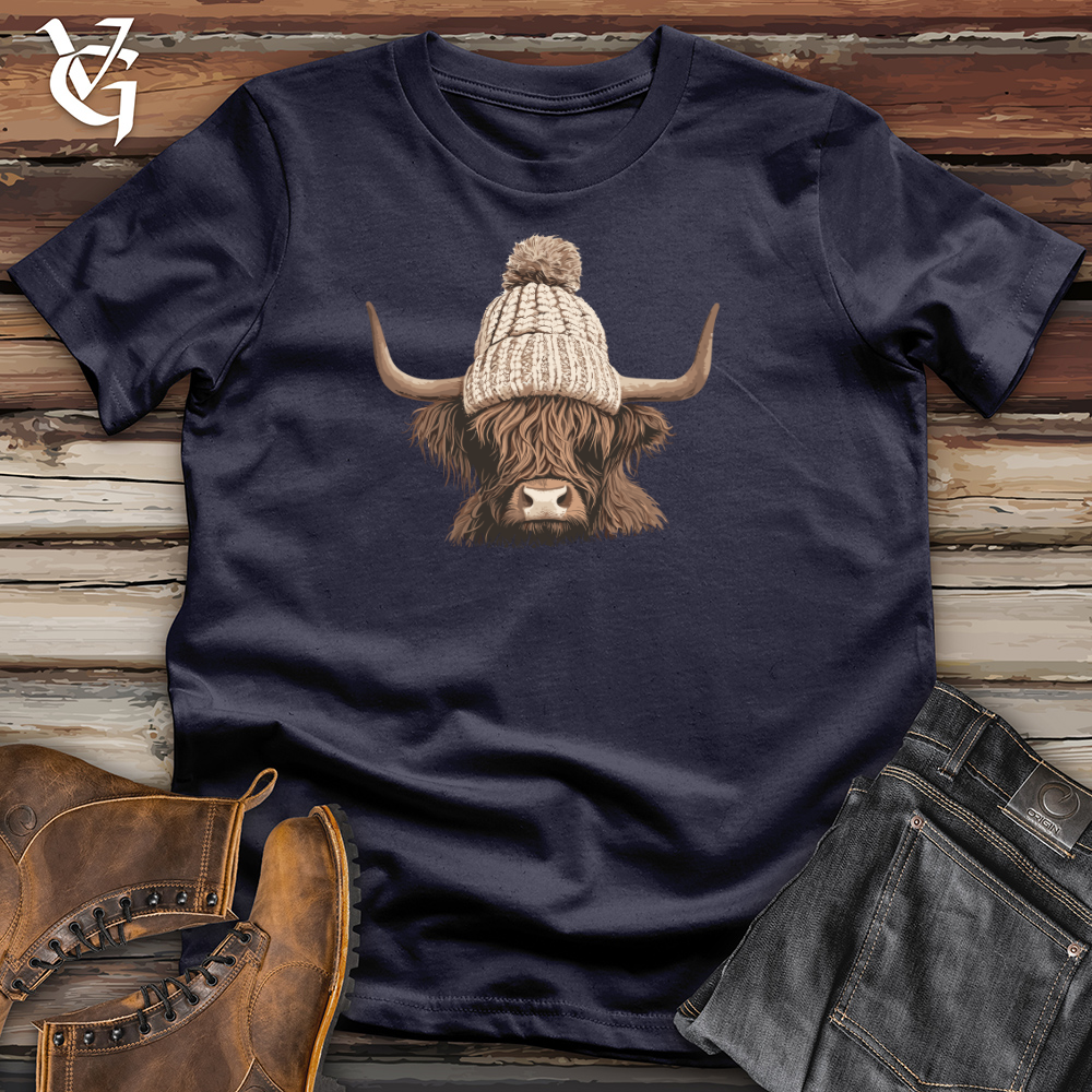 Viking Goods Highland Cattle Cozy Cotton Tee Navy / L