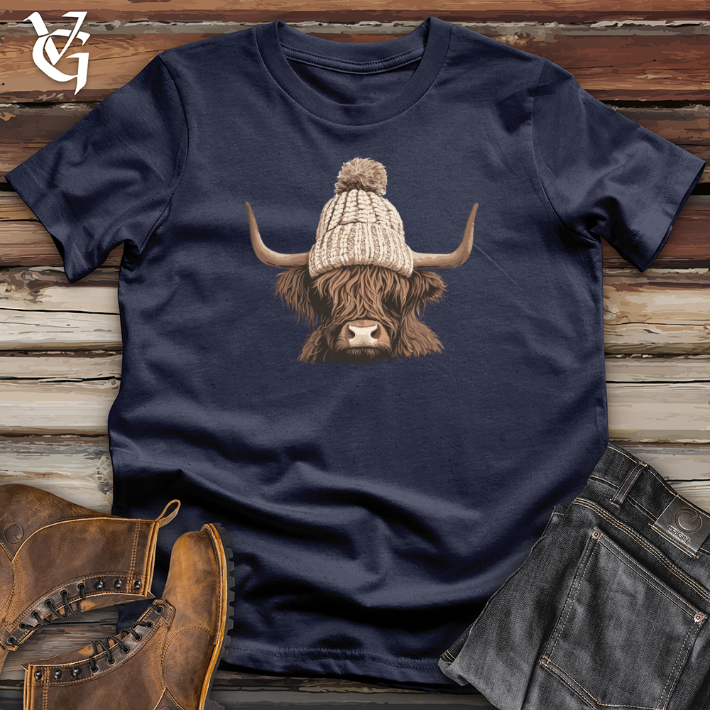 Viking Goods Highland Cattle Cozy Softstyle Tee Navy / L
