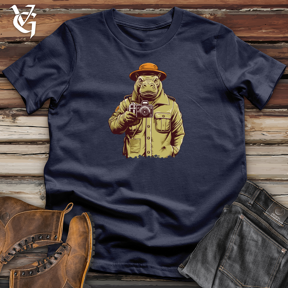 Viking Goods Hippo Safari Snaps Softstyle Tee Navy / L