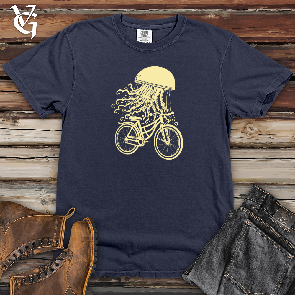 Viking Goods Jellyfish Deep Dive Cycle Voyage Heavy Cotton Comfort Colors Tee Navy / L