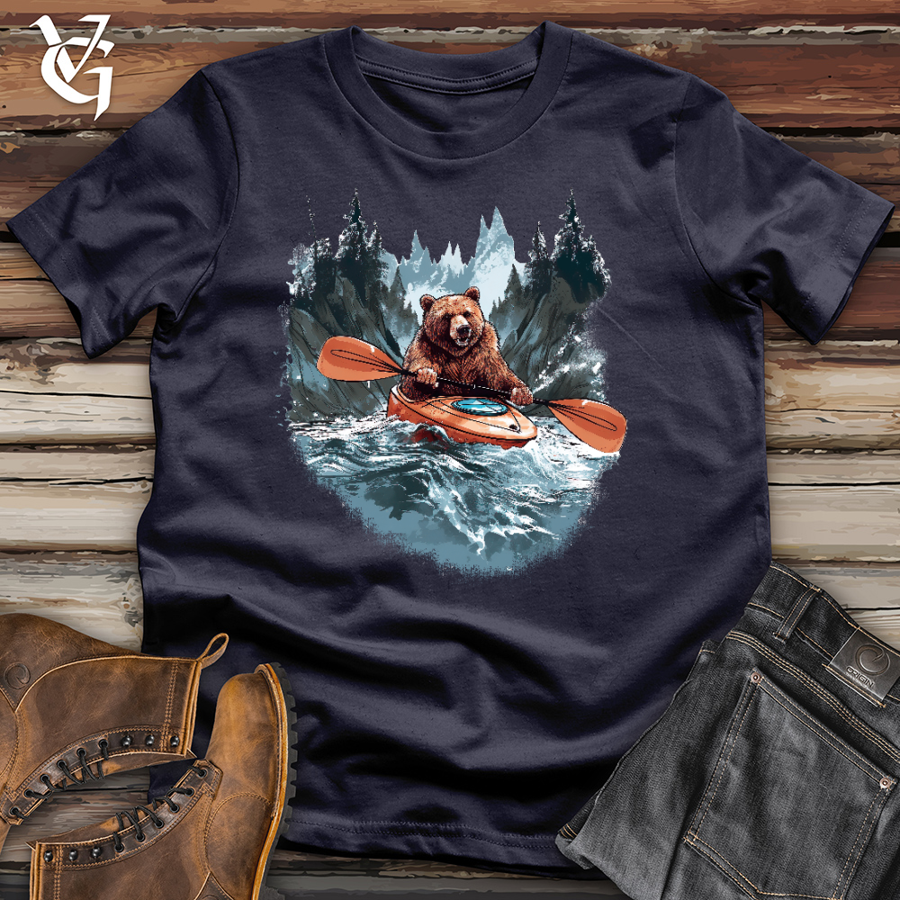 Viking Goods Kayaking Bear Cotton Tee Navy / L