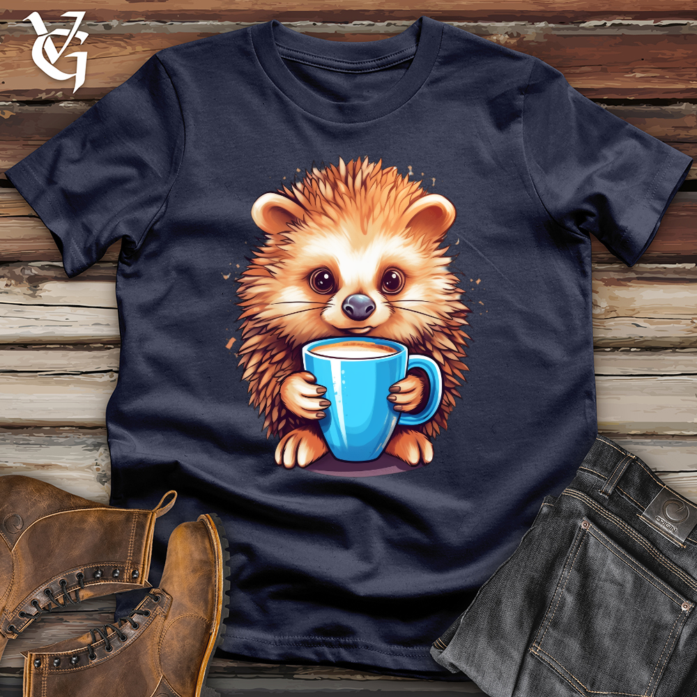 Viking Goods Latte Hedgehog Softstyle Tee Navy / L