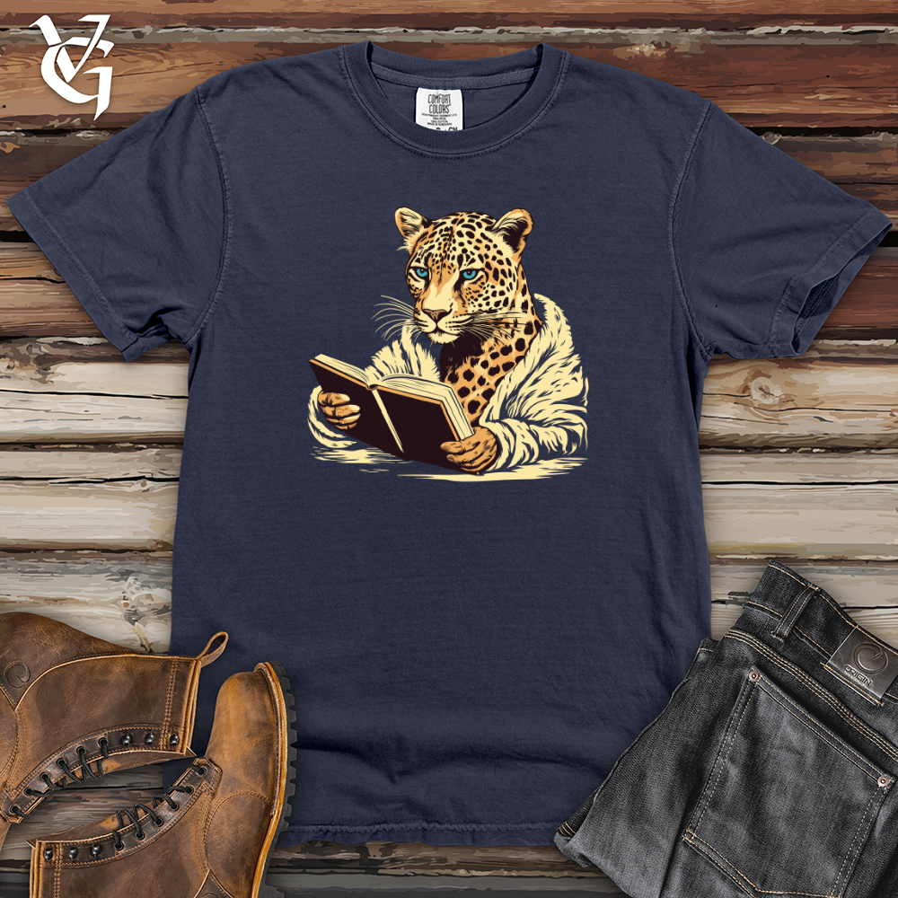 Viking Goods Leopard Book Club Heavy Cotton Comfort Colors Tee Navy / L