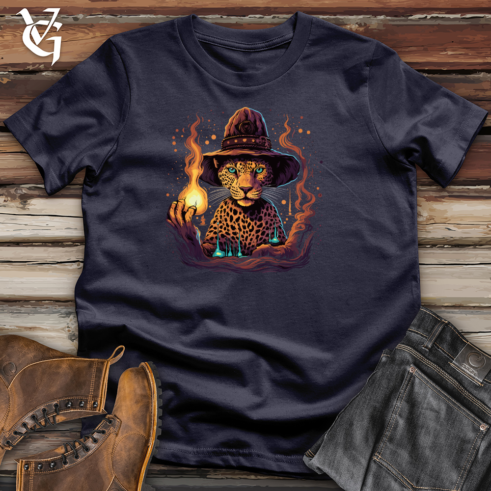 Viking Goods Leopard Mystic Flame Cotton Tee Navy / L