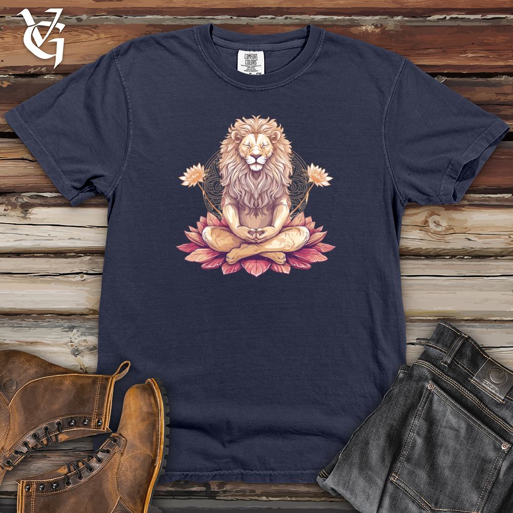 Viking Goods Lion Lotus Serenity Heavy Cotton Comfort Colors Tee Navy / L