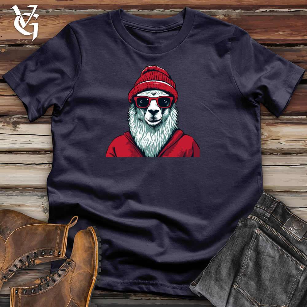 Viking Goods Llama Cozy Vibes Cotton Tee Navy / L