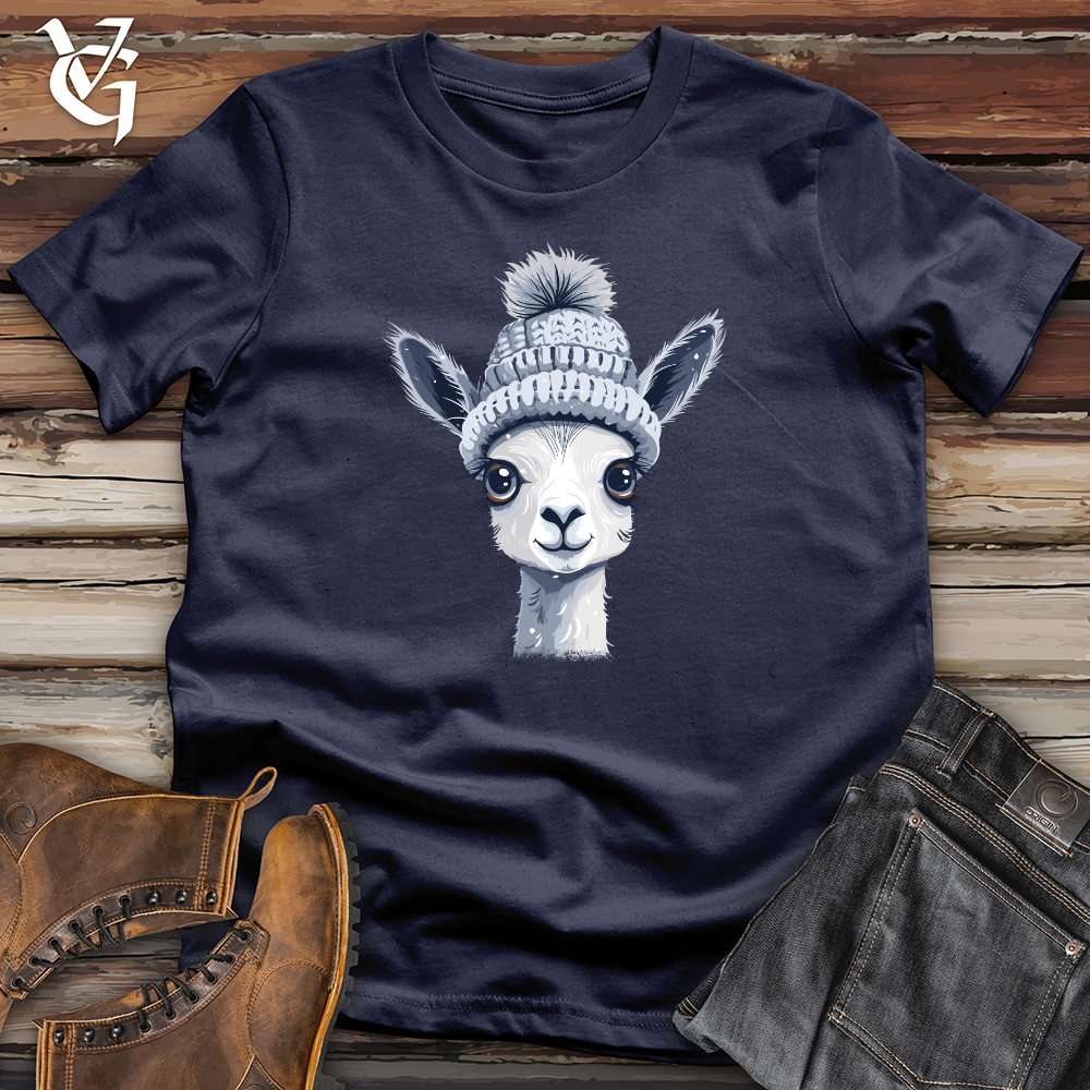 Viking Goods Llama Winter Warmth Softstyle Tee Navy / L