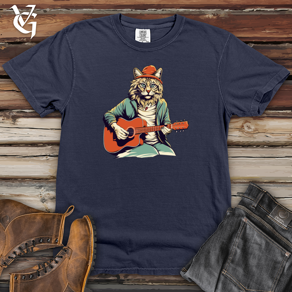 Viking Goods Lynx Guitar Lullabies Heavy Cotton Comfort Colors Tee Navy / L