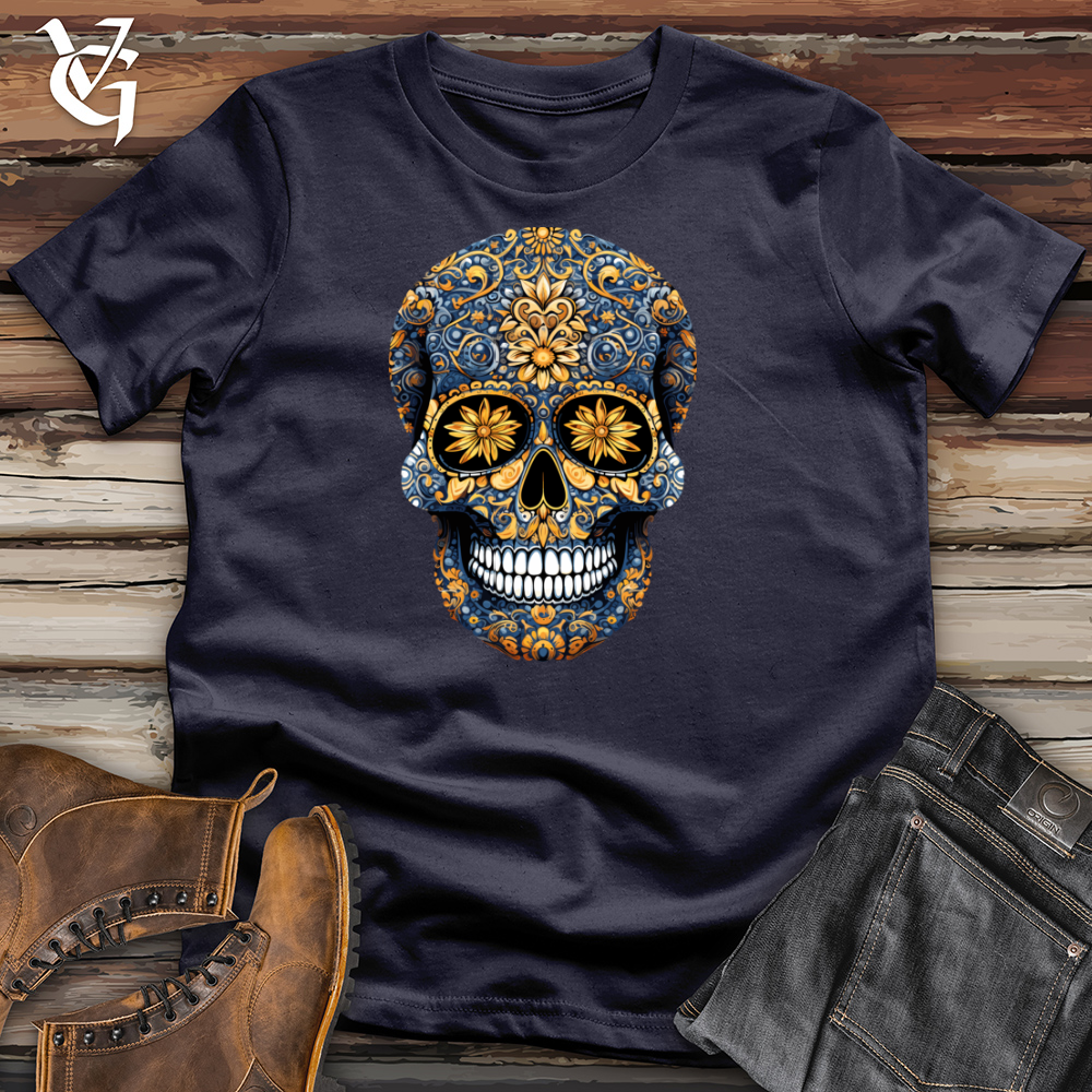 Viking Goods Mandala Skull Cotton Tee Navy / L