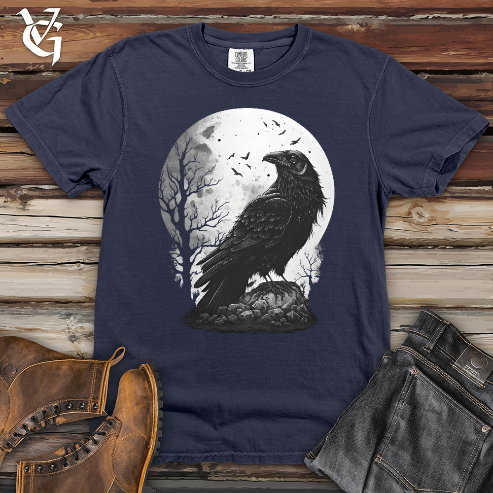 Viking Goods Midnight Raven Perch Heavy Cotton Comfort Colors Tee Black / L