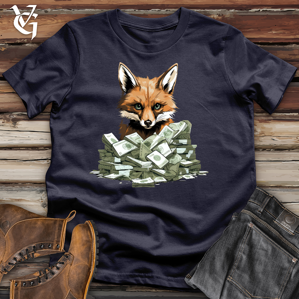 Viking Goods Mischievous Fox Thief Cotton Tee Navy / L