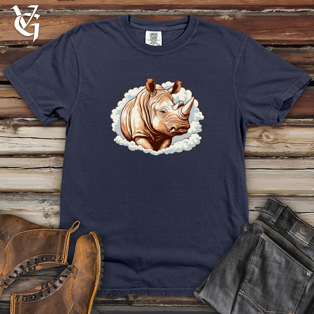 Viking Goods Misty Horned Rhino Heavy Cotton Comfort Colors Tee Navy / L