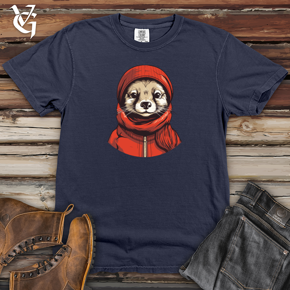 Viking Goods Mongoose Winter Beanie Cozy Style 01 Heavy Cotton Comfort Colors Tee Navy / L