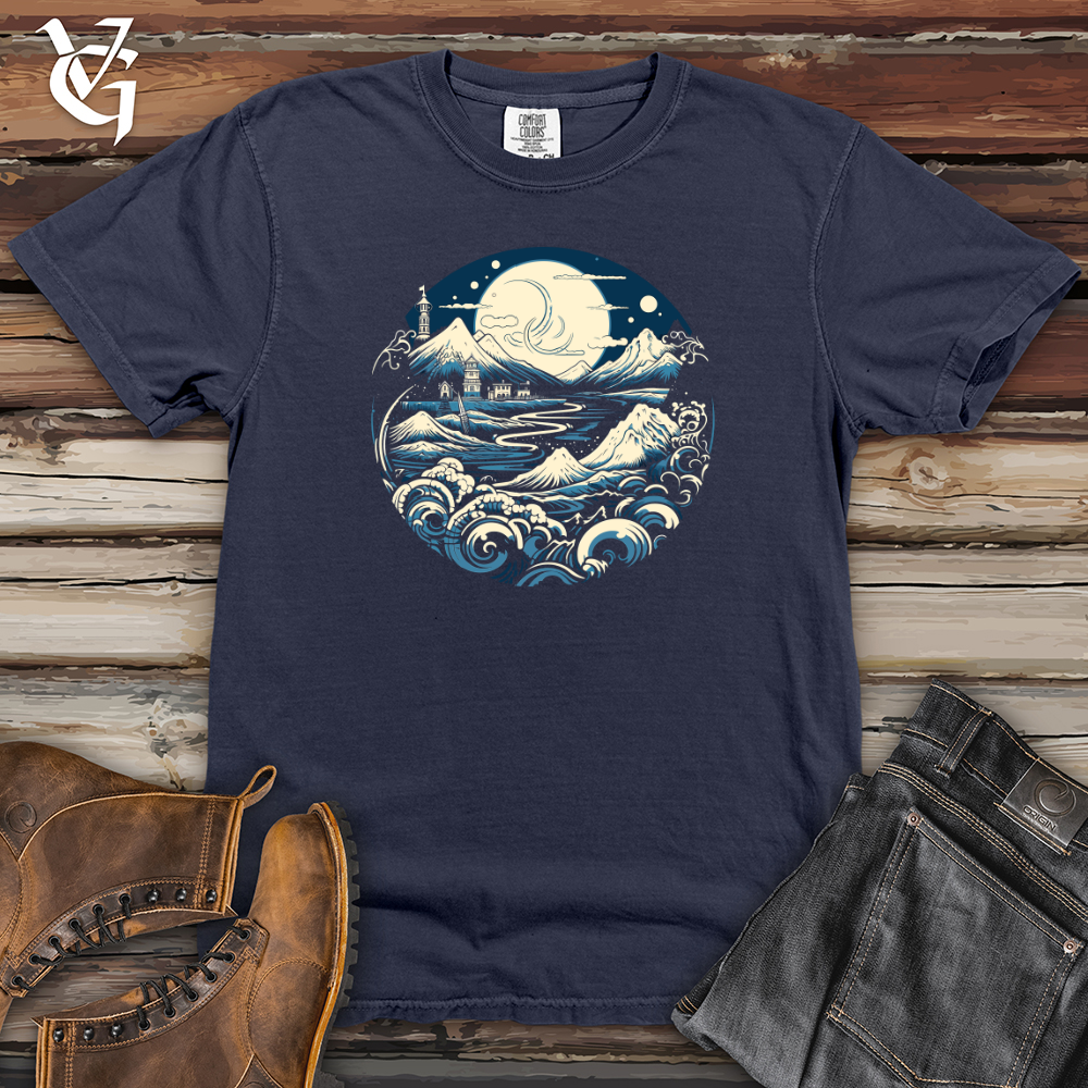 Viking Goods Moonlit Coastal Haven Heavy Cotton Comfort Colors Tee Navy / L