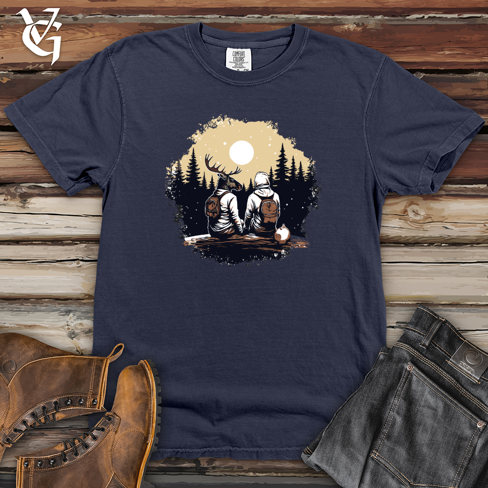 Viking Goods Moose Wilderness Encounter Heavy Cotton Comfort Colors Tee Navy / L