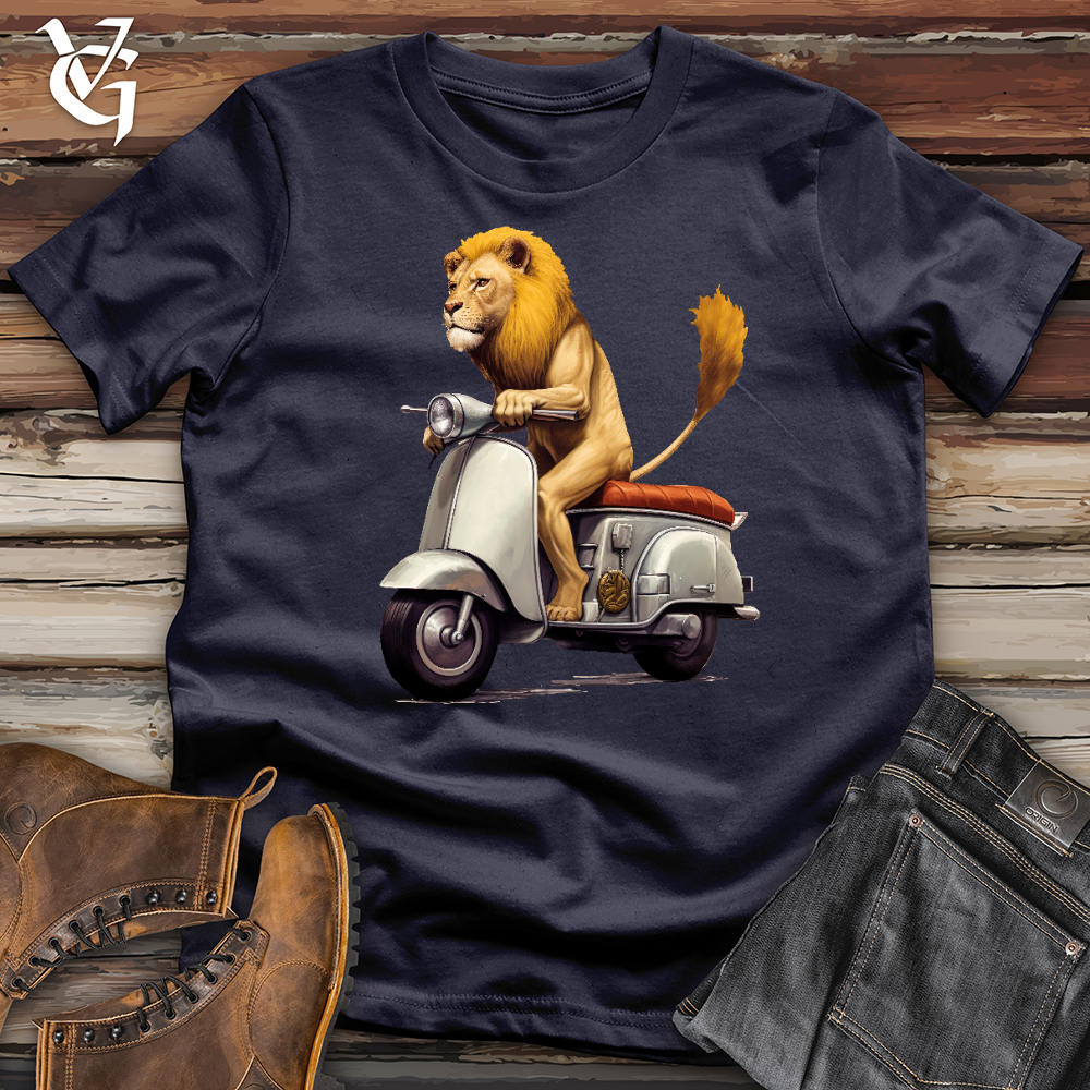Viking Goods Moped Lion Cotton Tee Navy / L