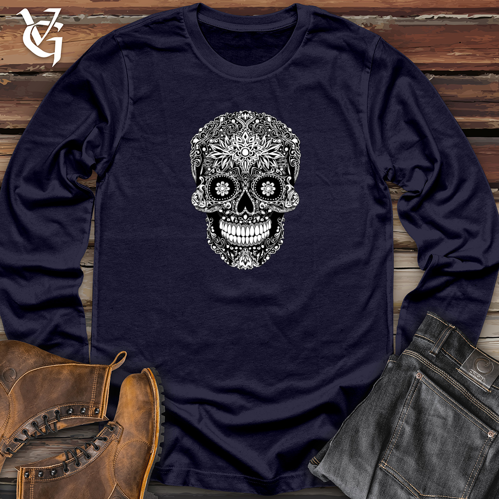 Viking Goods Mystic Mandala Skull Long Sleeve Navy / L