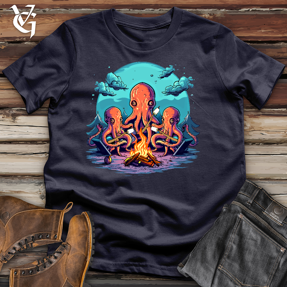 Viking Goods Octopus Campfire Cotton Tee Navy / L