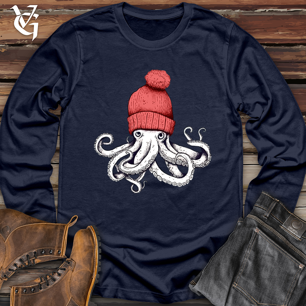 Viking Goods Octopus Chillin Softstyle Long Sleeve Navy / L