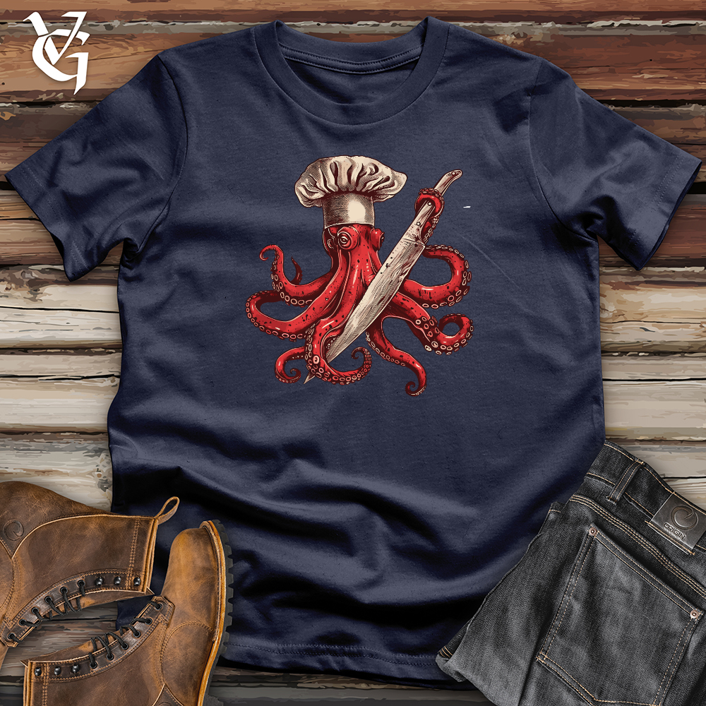 Viking Goods Octopus Dangerous Chef Softstyle Tee Navy / L