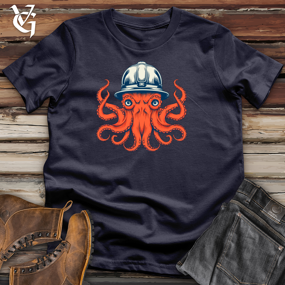 Viking Goods Octopus Firefighter's Brigade Cap Cotton Tee Navy / L