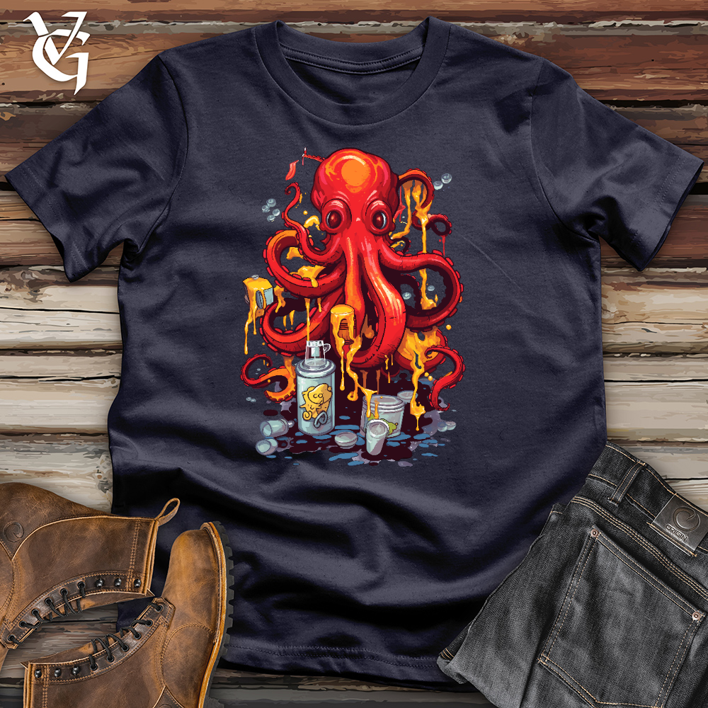 Viking Goods Octopus Graffiti Cotton Tee Navy / L
