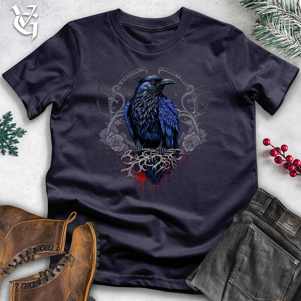 Viking Goods Odins Raven Cotton Tee Navy / L