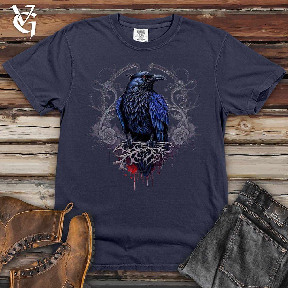 Viking Goods Odins Raven Heavy Cotton Comfort Colors Tee Navy / L