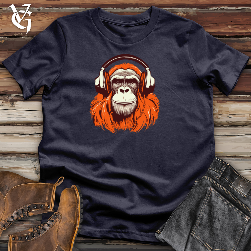 Viking Goods Orangutan Headphone Rainforest Rhythm Cotton Tee Navy / L