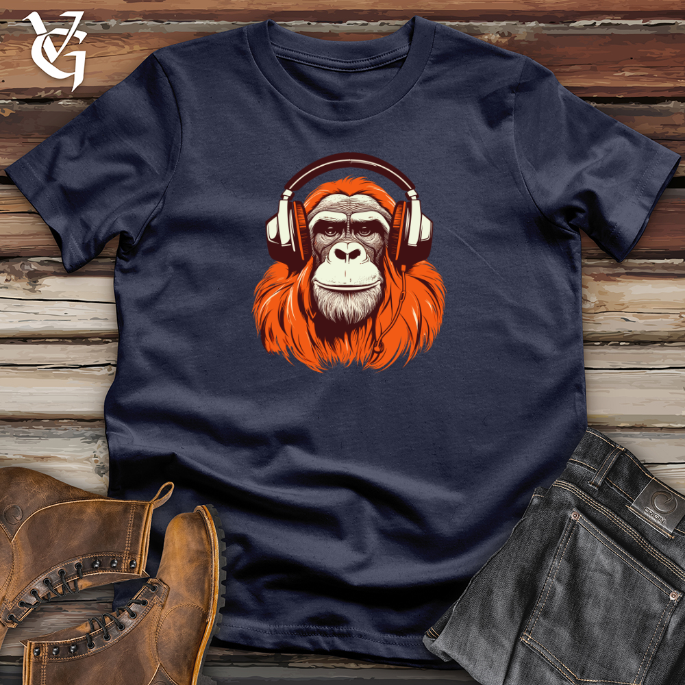 Viking Goods Orangutan Headphone Rainforest Rhythm Softstyle Tee Navy / L