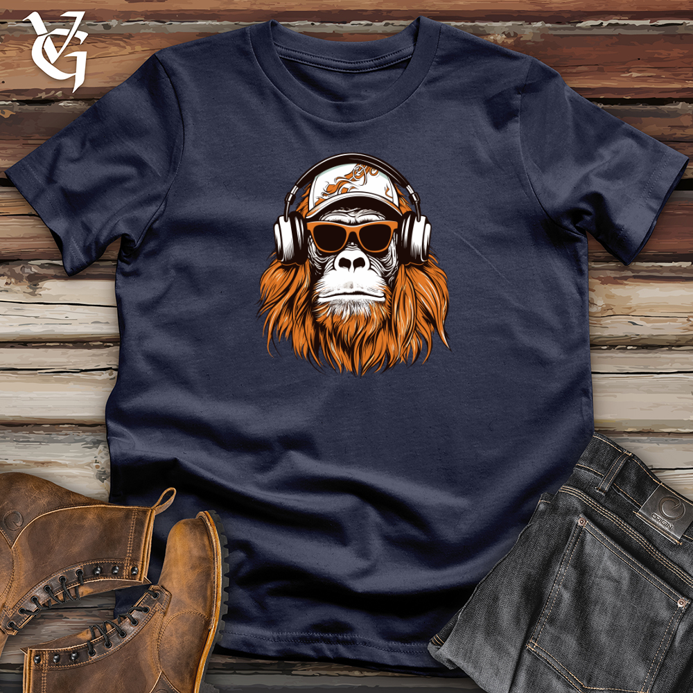 Viking Goods Orangutan Jungle Jam Headphone Vibes Softstyle Tee Navy / L