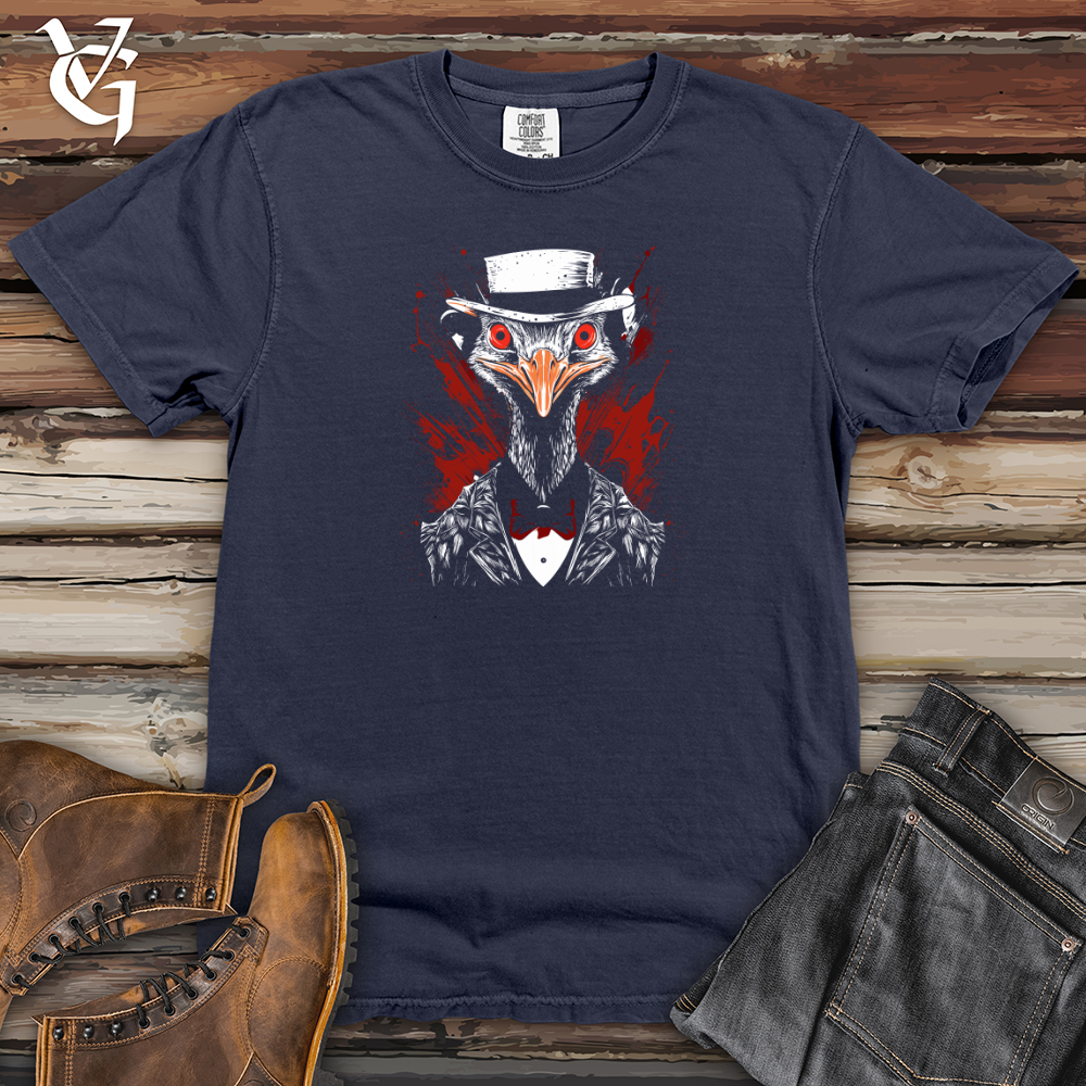 Viking Goods Ostrich Dapper Gent Heavy Cotton Comfort Colors Tee Navy / L