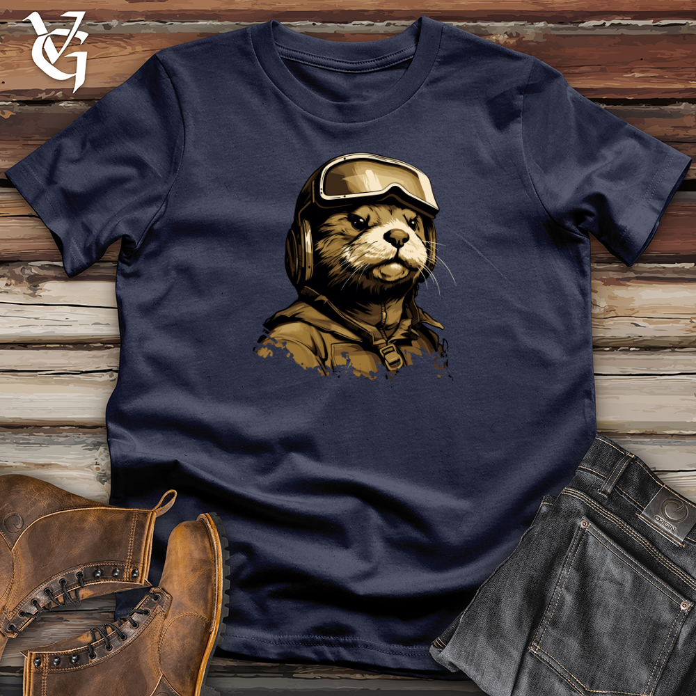 Viking Goods Otter Army Helmeted Prowess Softstyle Tee Navy / L