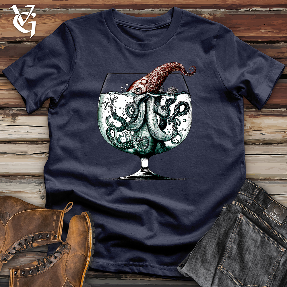 Viking Goods Over Indulging Octopus Softstyle Tee Navy / L