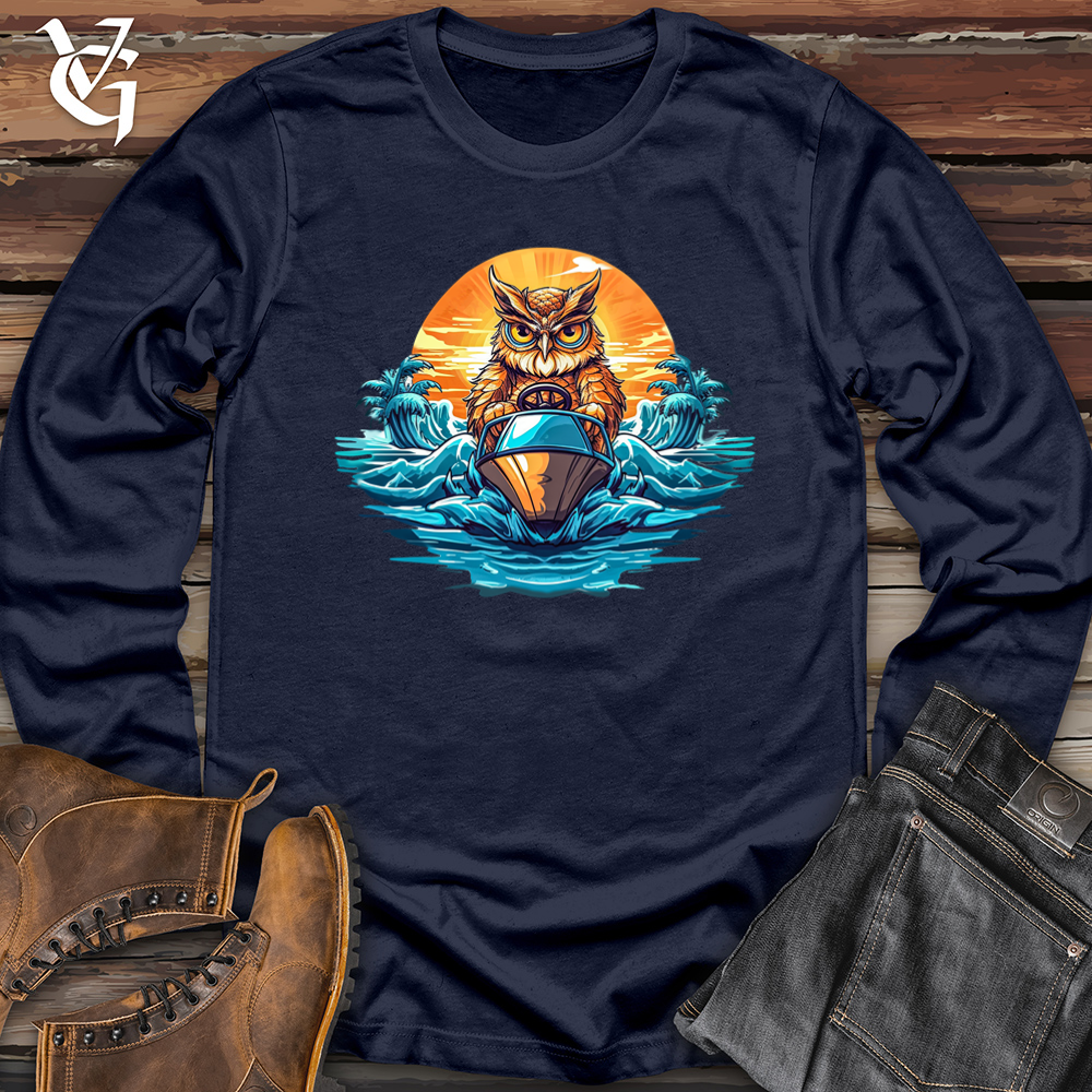 Viking Goods Owl Boating Softstyle Long Sleeve Navy / L
