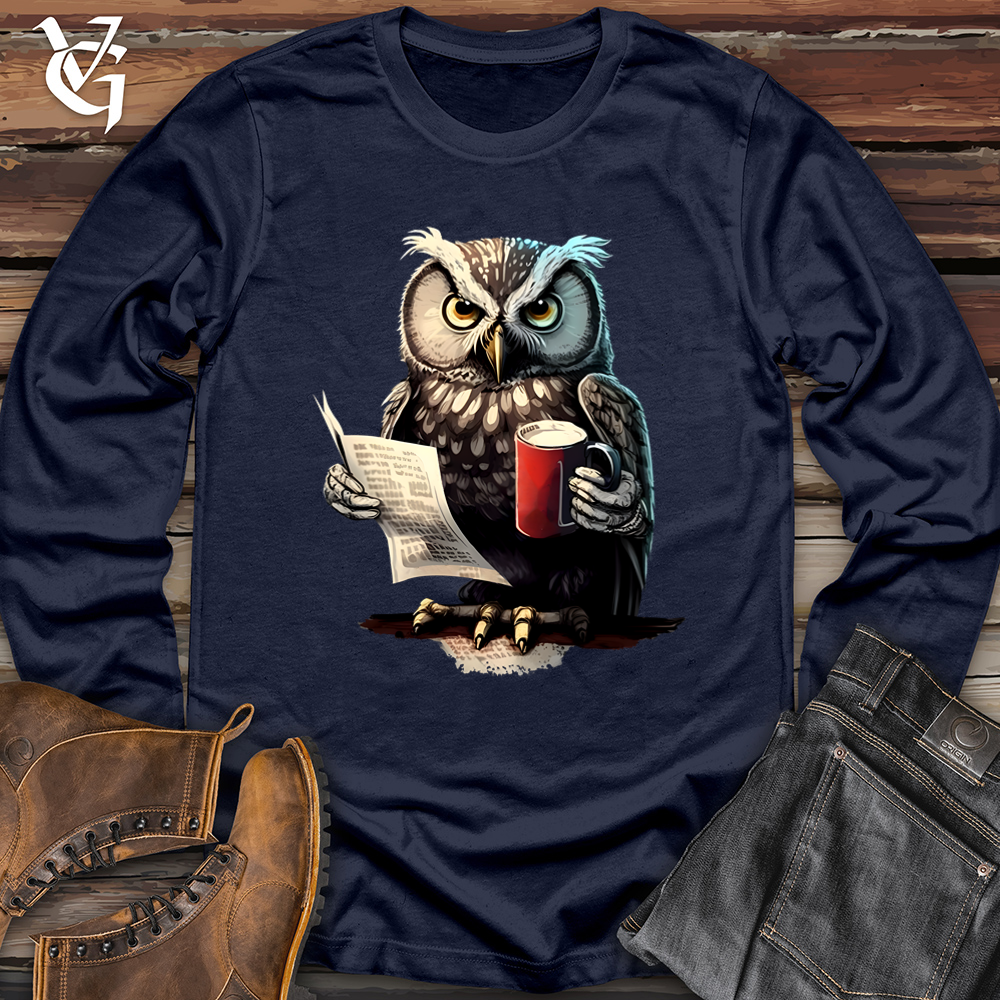 Viking Goods Owl Boss Softstyle Long Sleeve Navy / L