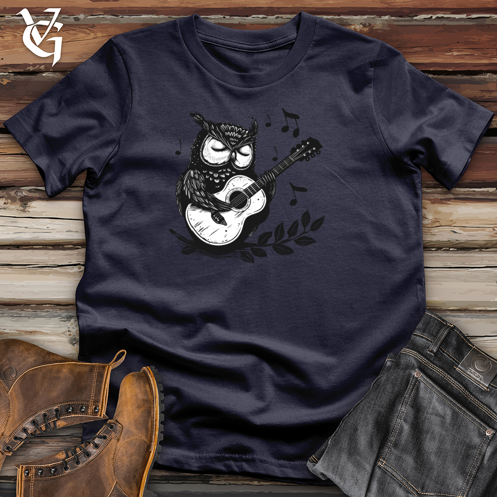 Viking Goods Owl Guitar Serenade Cotton Tee Navy / L