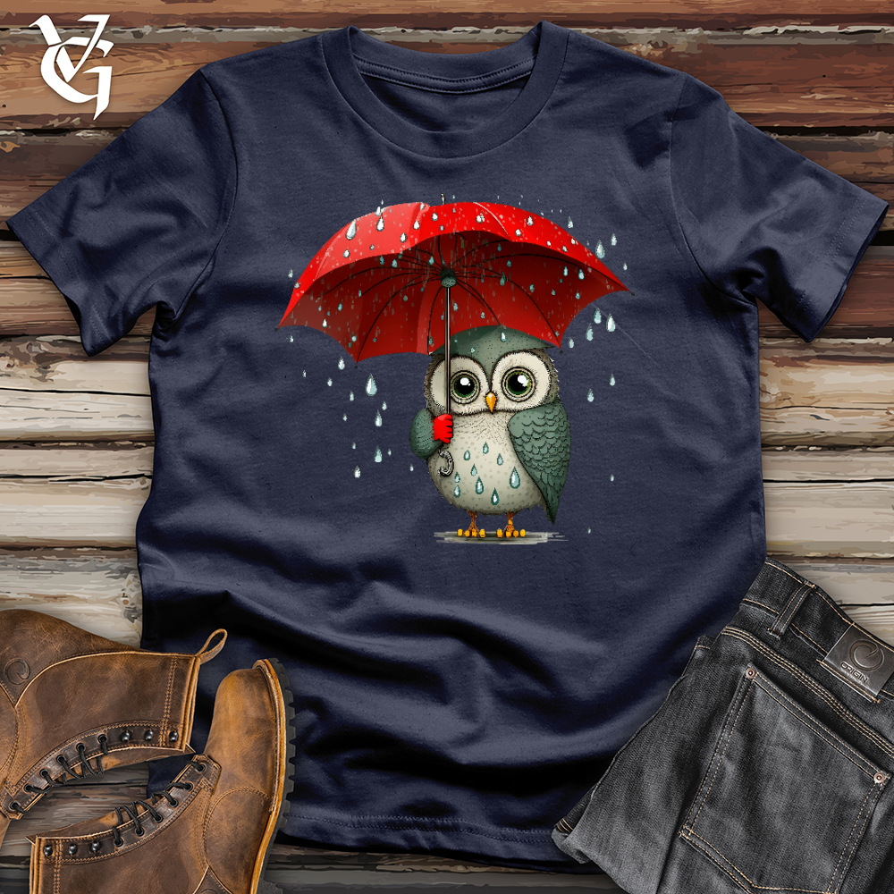 Viking Goods Owl in the Rain Softstyle Tee Navy / L