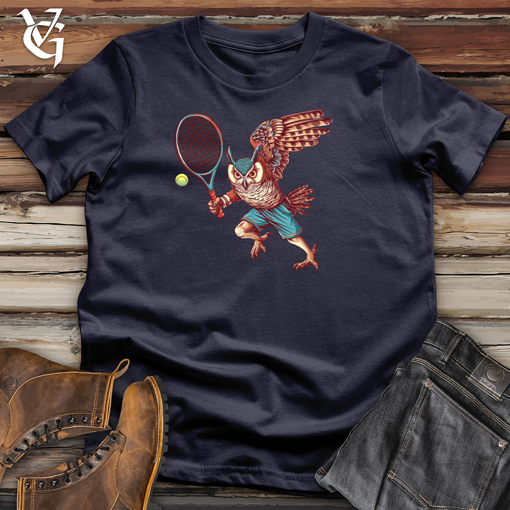 Viking Goods Owl Tennis Champion Cotton Tee Navy / L