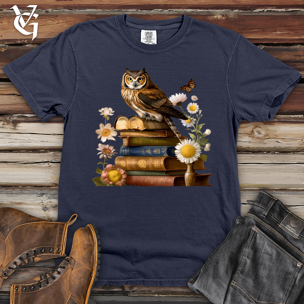 Viking Goods Owl Wisdom Heavy Cotton Comfort Colors Tee Navy / L