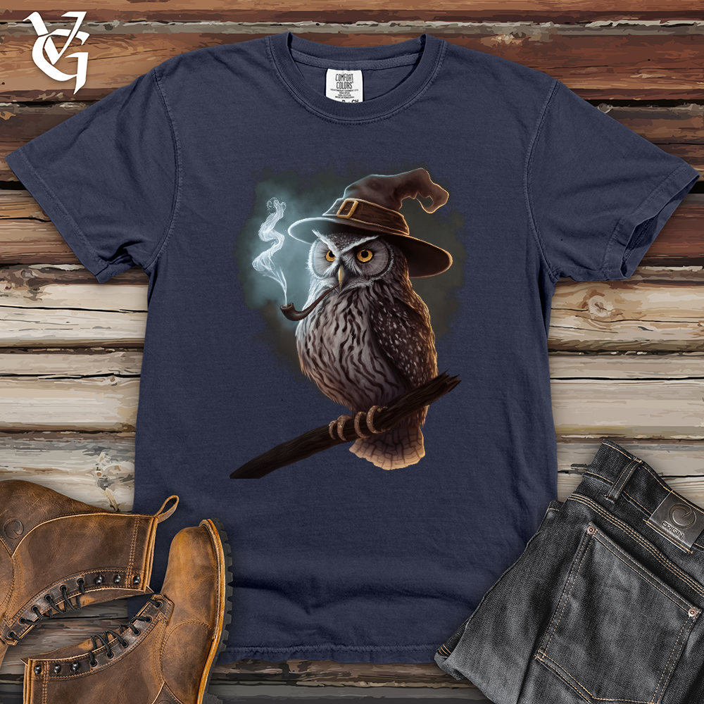 Viking Goods Owl Wizard Heavy Cotton Comfort Colors Tee Navy / L