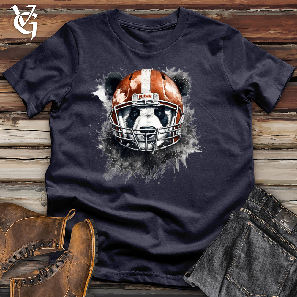 Viking Goods Panda Football Player Cotton Tee Navy / L