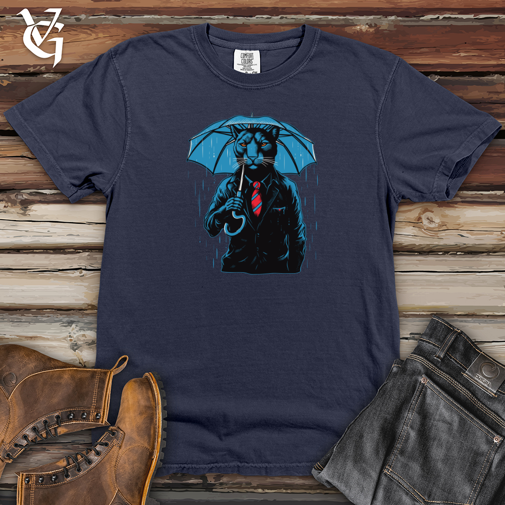 Viking Goods Panther Jungle Drizzle Umbrella Refuge Heavy Cotton Comfort Colors Tee Navy / L