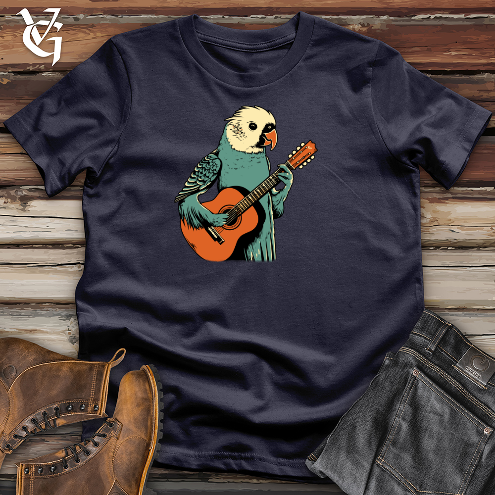 Viking Goods Parakeet Strumming Guitar Cotton Tee Navy / L